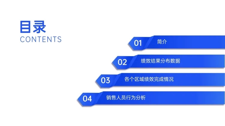 简约商务PPT目录页预览效果