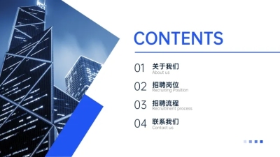 金融企业招聘宣讲PPT目录页