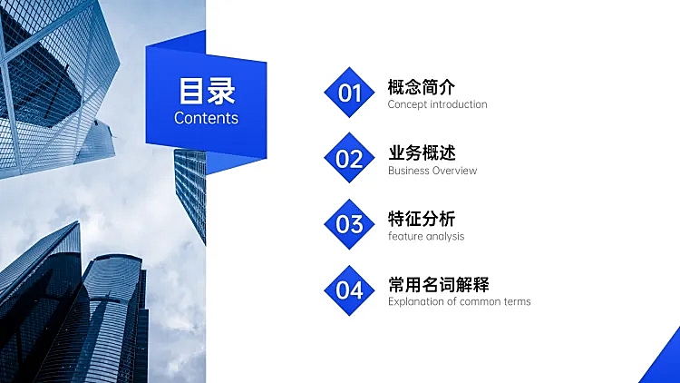 通用金融地产商务PPT目录页