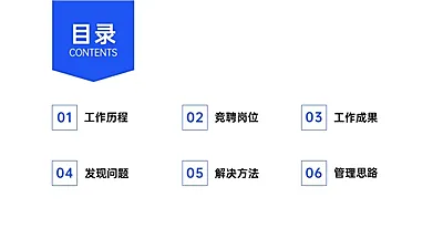 极简商务通用PPT目录页