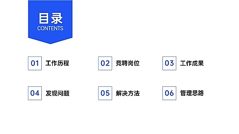 极简商务通用PPT目录页