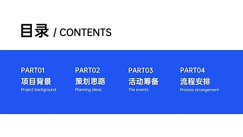 简约地产营销策划PPT目录页