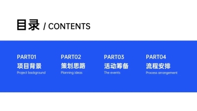 简约地产营销策划PPT目录页