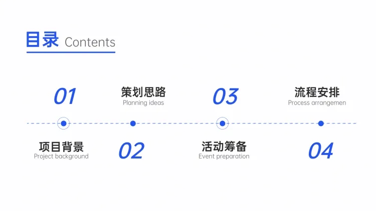 简约商务地产金融PPT目录页预览效果