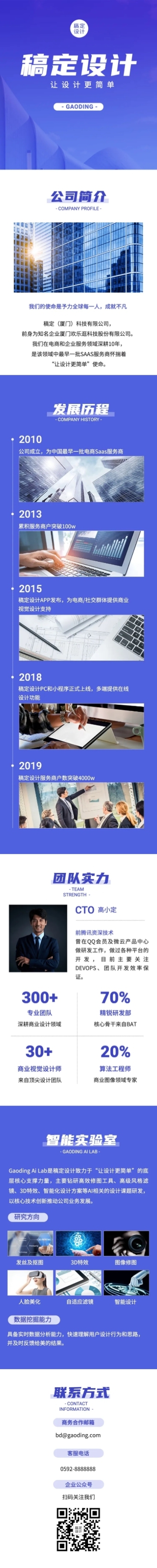 企业官网品牌介绍宣传产品推广长图预览效果