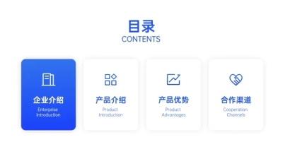 简约商务企业介绍PPT目录页