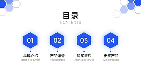 简约医疗产品介绍PPT目录页