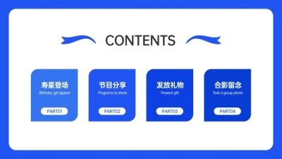 简约商务PPT目录页