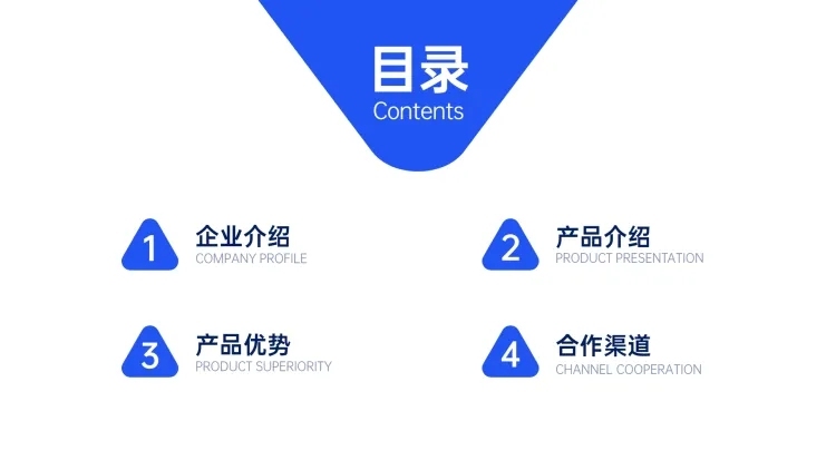 简约互联网企业产品介绍PPT目录页预览效果
