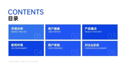互联网运营总结汇报PPT目录页