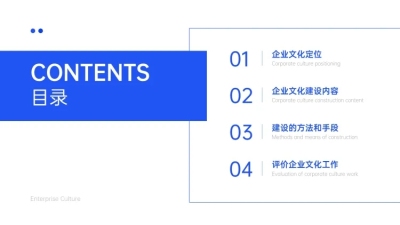 极简企业介绍PPT目录页