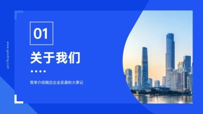 商务风企业介绍PPT过渡页