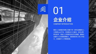 商务风企业介绍PPT过渡页