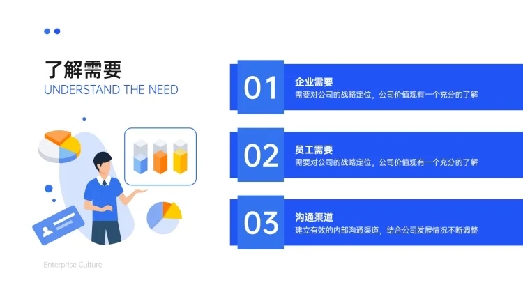 插画列表3项PPT内容页预览效果