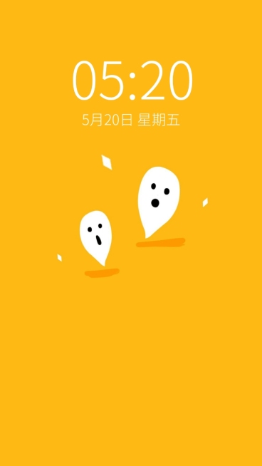 万圣节卡通可爱幽灵手机壁纸预览效果
