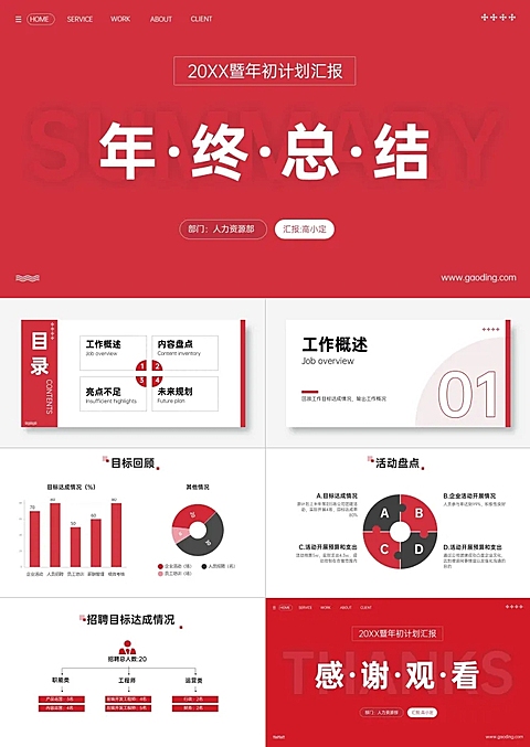 简约大气商务述职工作总结汇报PPT