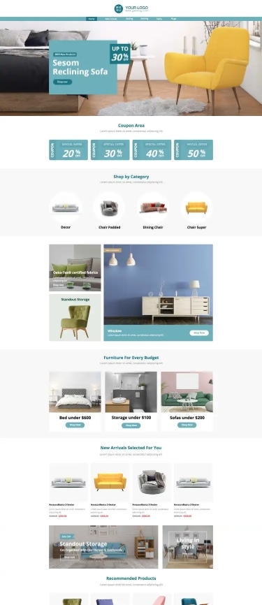 跨境电商家装店铺首页