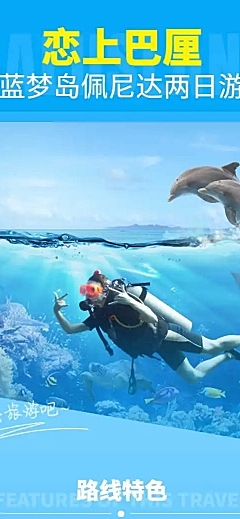 巴厘岛海滨大海潜水境外旅游详情页