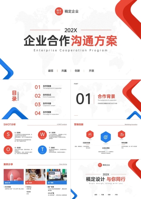 企业品牌渠道合作方案PPT预览效果