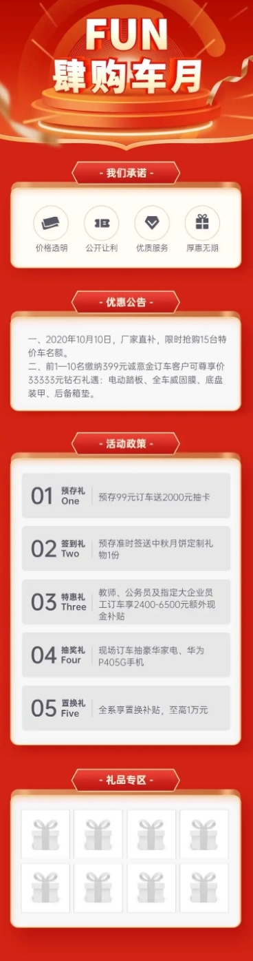 年终双11大促汽车活动喜庆详情页预览效果