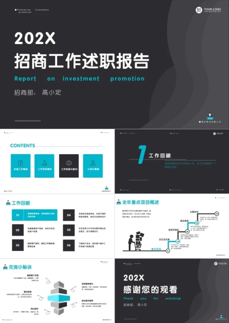 述职晋升报告总结PPT预览效果