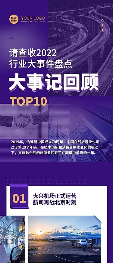 年度行业大事盘点年末回顾总结长图