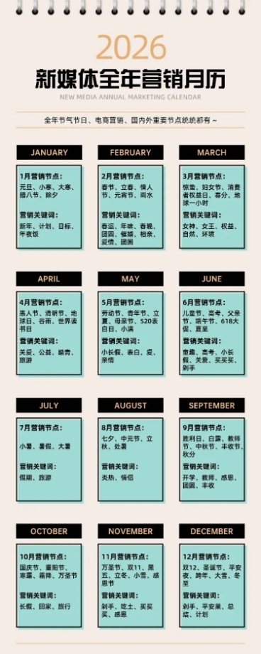 12月节点营销图表长图海报预览效果