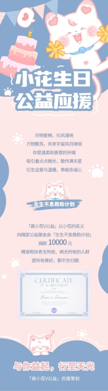 生贺公益活动通知公告长图明星应援预览效果