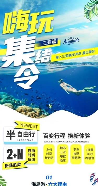 旅游出行晒图晒照清新详情页