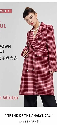 保暖季简约女装冬季大衣详情页