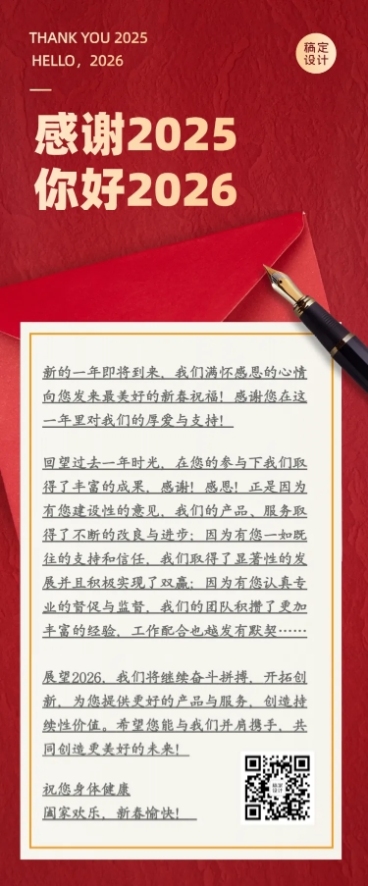 新年元旦跨年感谢信回顾文章长图预览效果
