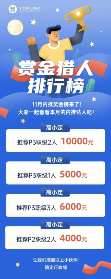 企业内推达人名单通晒长图预览效果