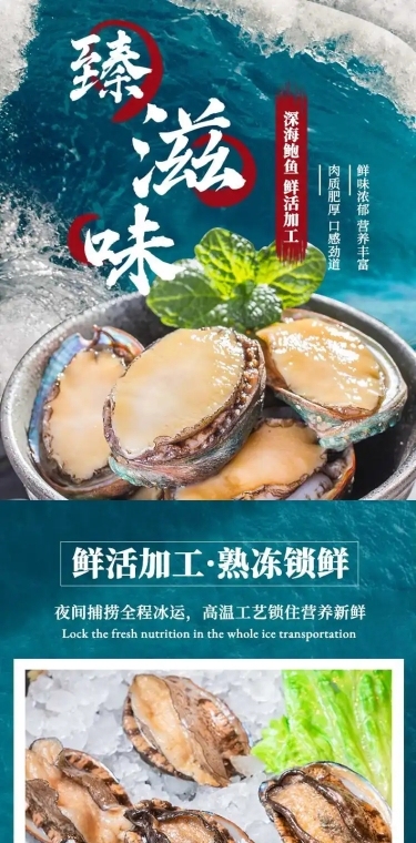 食品生鲜海鲜鲍鱼详情页