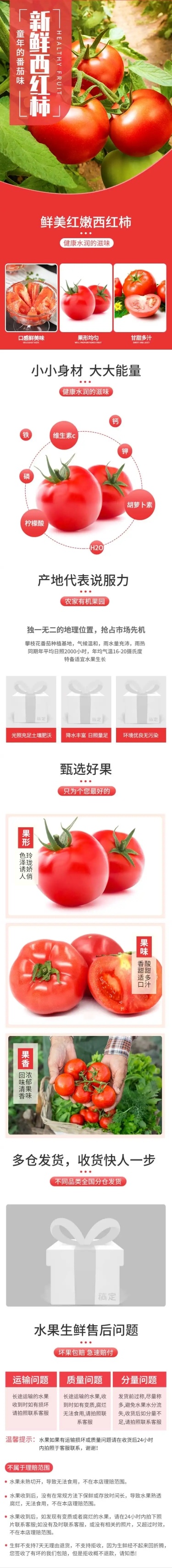 食品生鲜蔬菜西红柿详情页