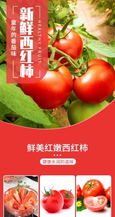 食品生鲜蔬菜西红柿详情页