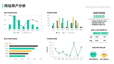 图表看板用户分析PPT图文页