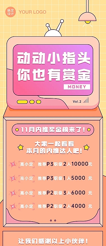 企业内推达人名单通晒长图