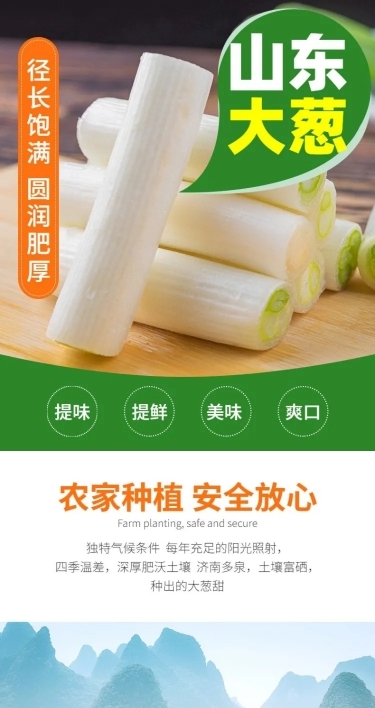 食品生鲜蔬菜大葱详情页