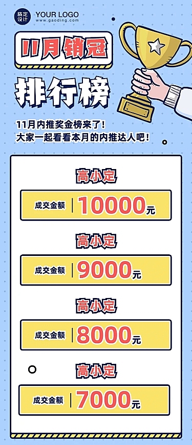 企业通用名单通晒可爱简约长图