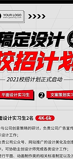 企业招聘复古创意做旧长图