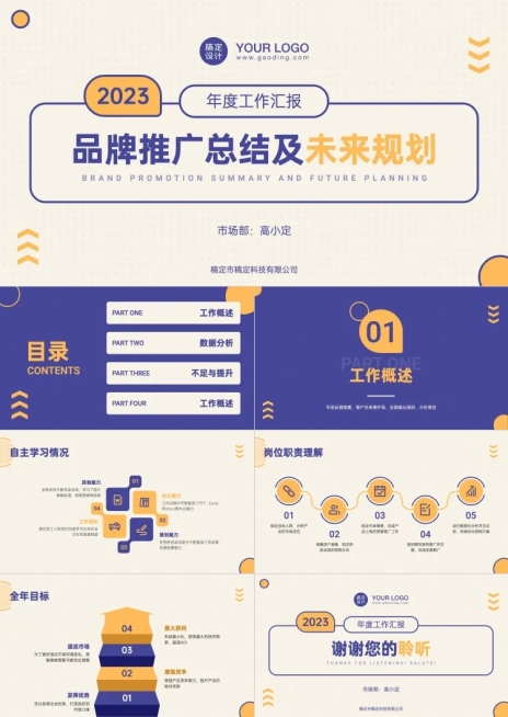 总结述职工作汇报PPT预览效果