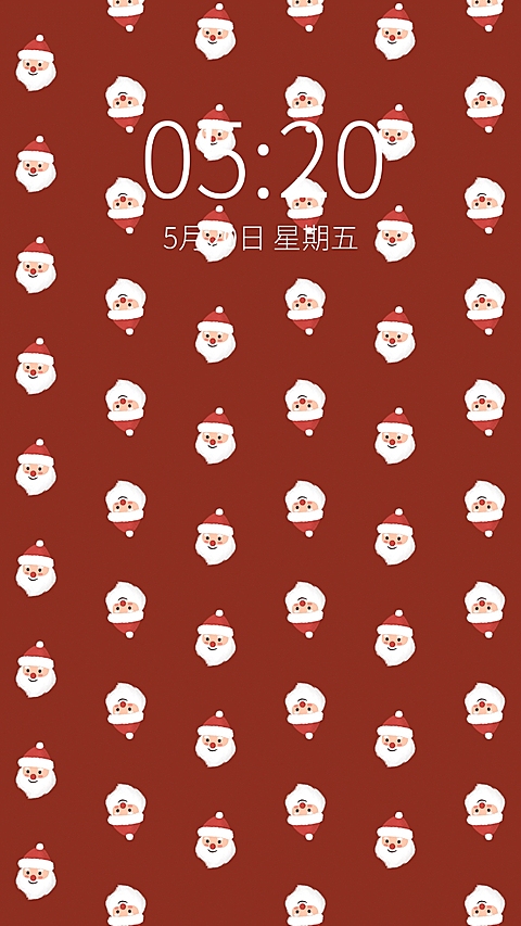 圣诞节简约插画手机壁纸