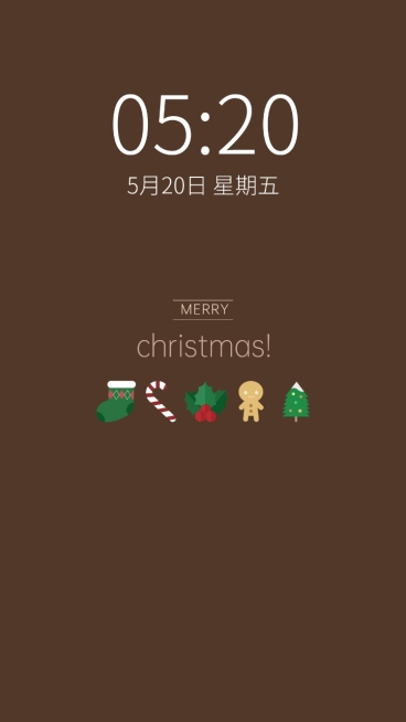 圣诞节简约插画手机壁纸预览效果