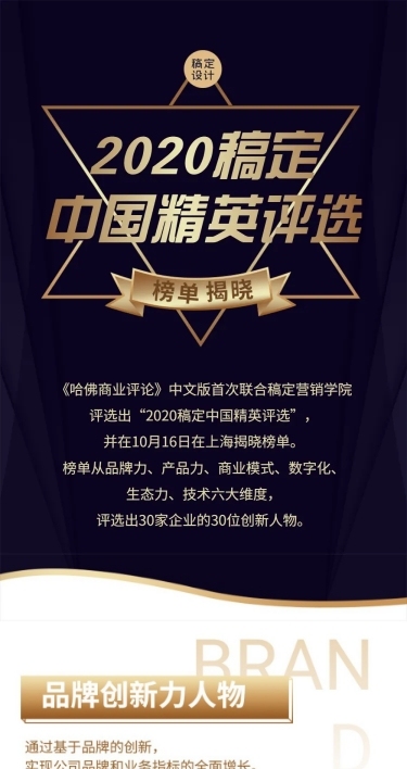 年度榜单表彰商务优秀员工喜报长图