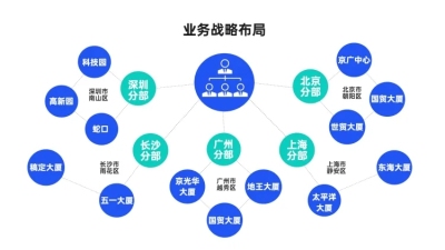 业务战略布局组织多项PPT图文页