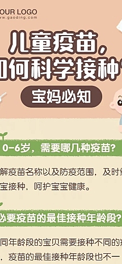 早幼教儿童疫苗接种知识科普长图