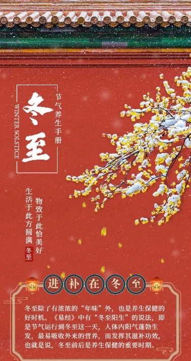 H5长页冬至养生手册健康保健节气