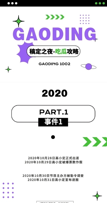 简约风娱乐吃瓜八卦公告长图
