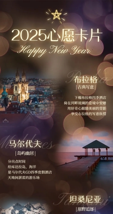 新年愿望境外旅游宣传营销长图海报