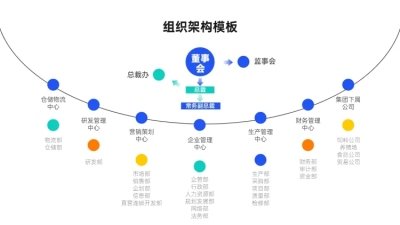 组织架构多项PPT图文页